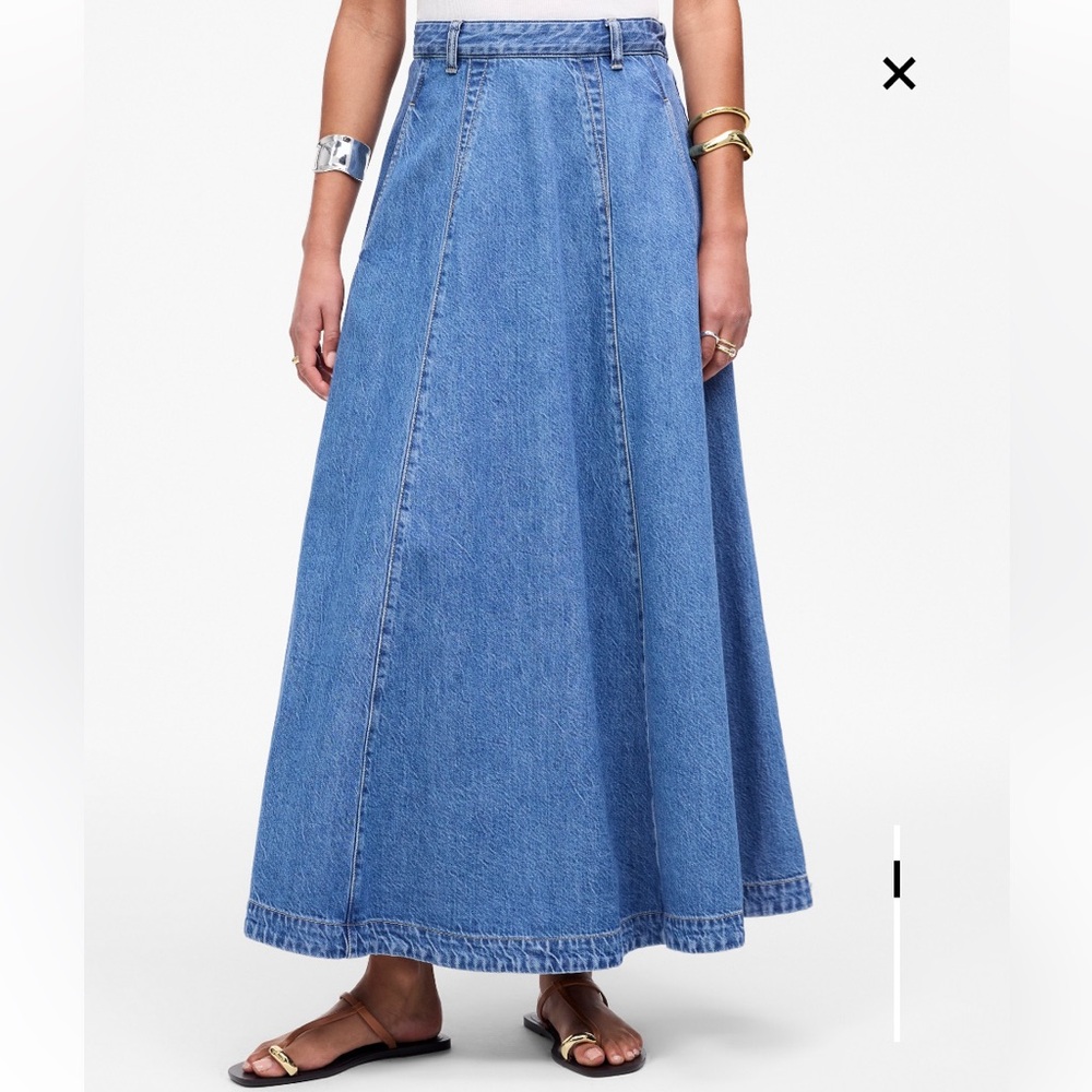 Madewell Denim Maxi Skirt in Robertson Wash